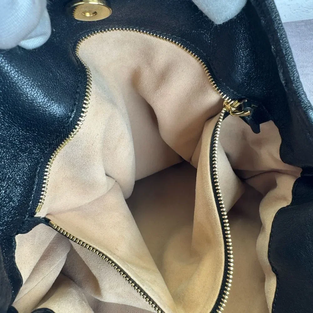 Gucci Sakai Calfskin Horsebit 1955 Cinch Top Messenger Bag Black - Picture 12 of 16